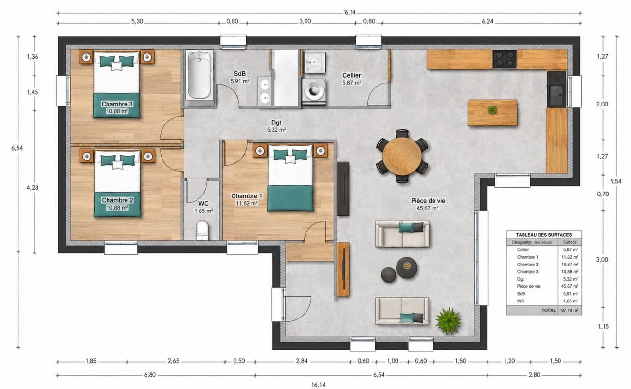 pavillon 5 Pièces en vente sur Talmont-Saint-Hilaire (85440)